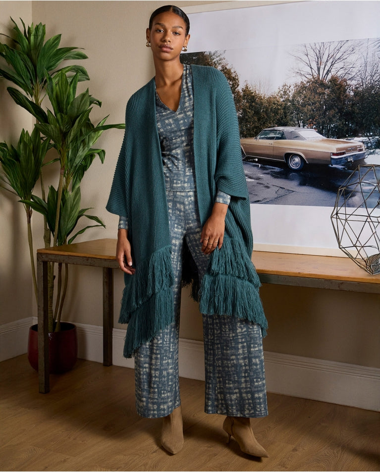 PONCHO FLECOS BLUE