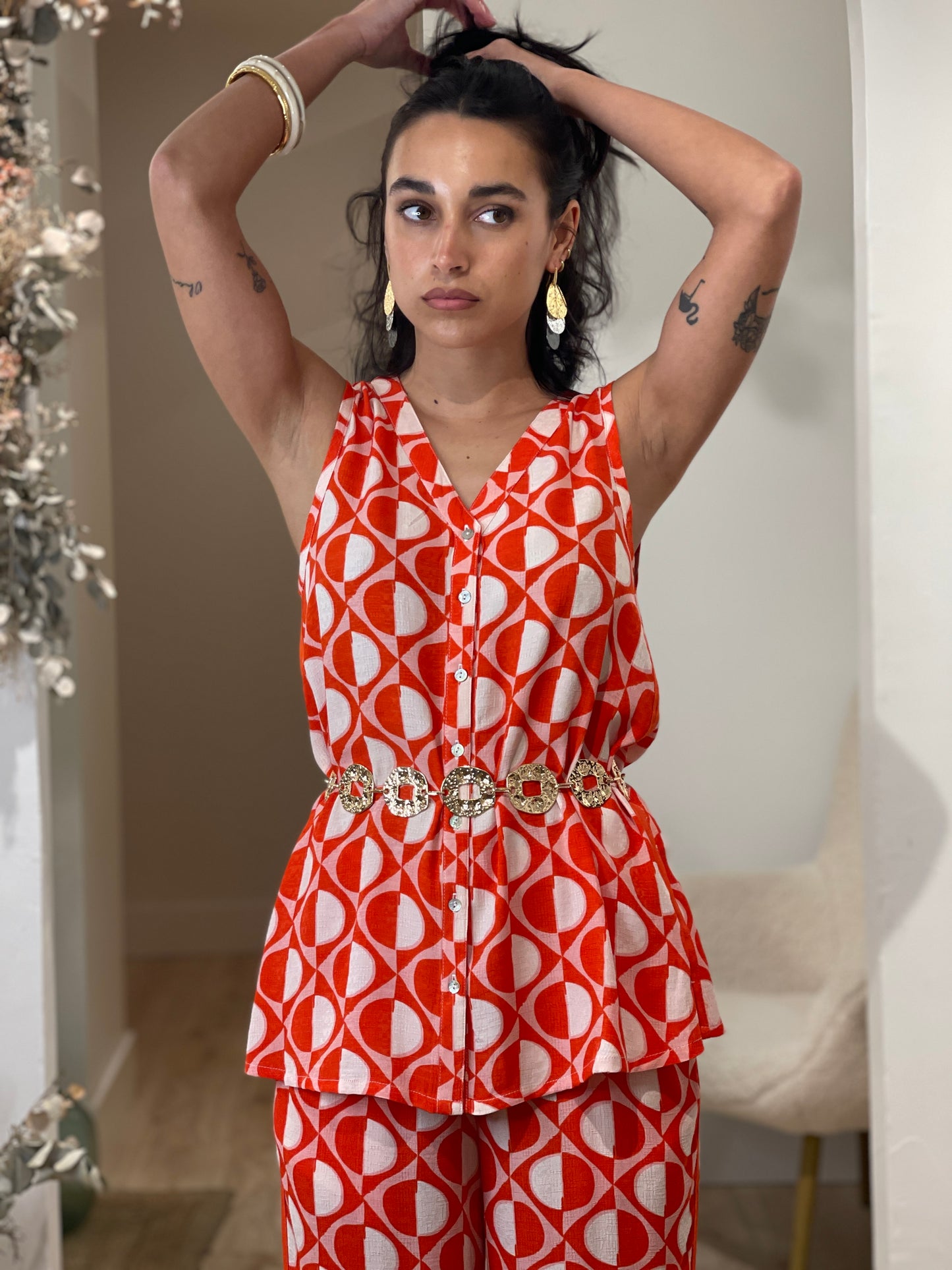 TOP ESTAMPADO GEOMETRICO