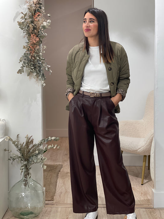 PANTALON POLIPIEL BURDEOS