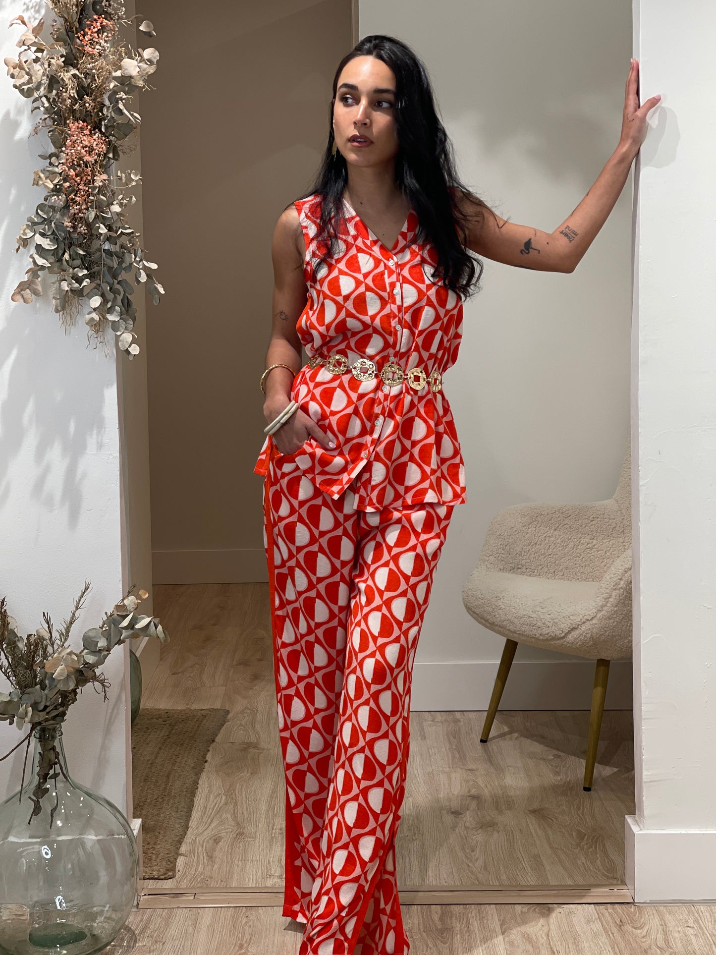 PANTALON ESTAMPADO GEOMETRICO