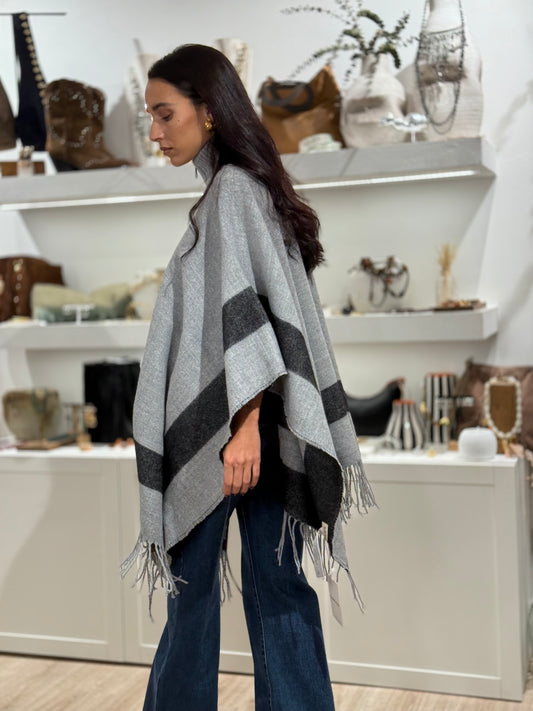 PONCHO POLI GREY