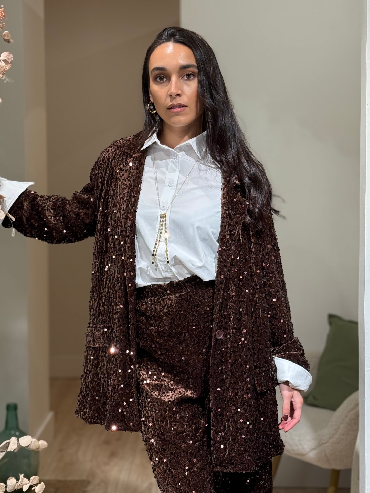 BLAZER TERCIOPELO BROWN