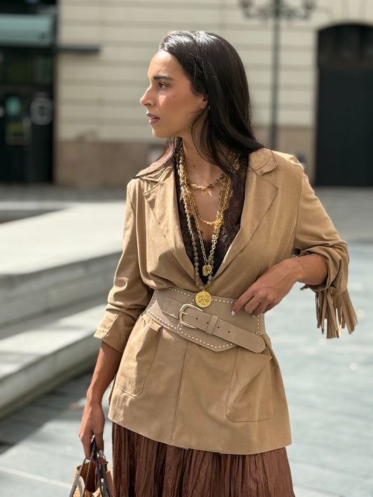 CHAQUETA ANTE FLECOS