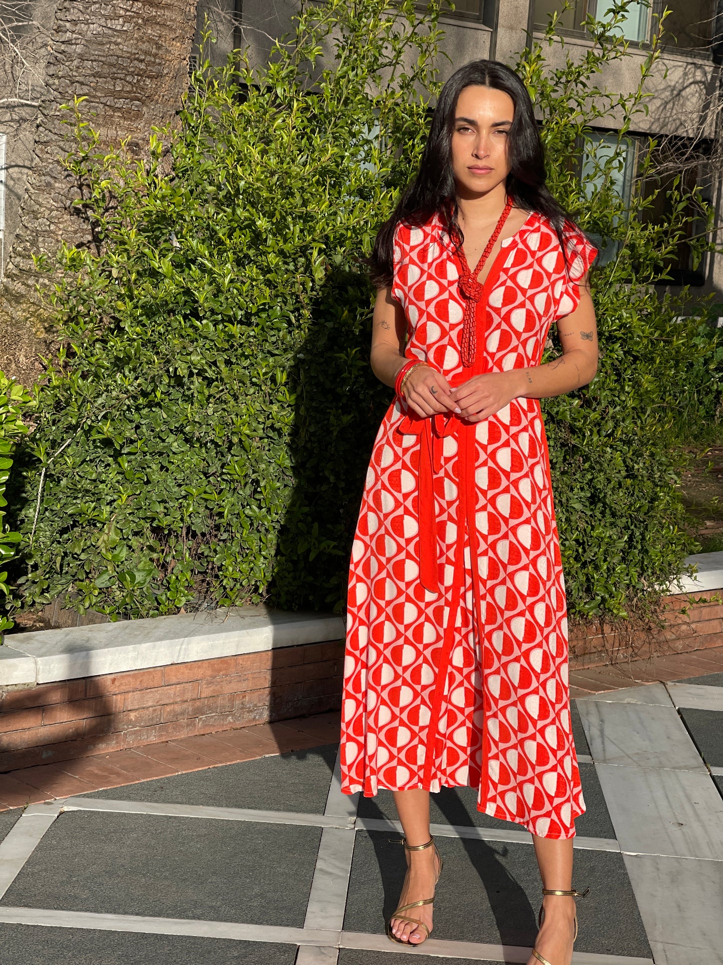 VESTIDO ESTAMPADO GEOMETRICO