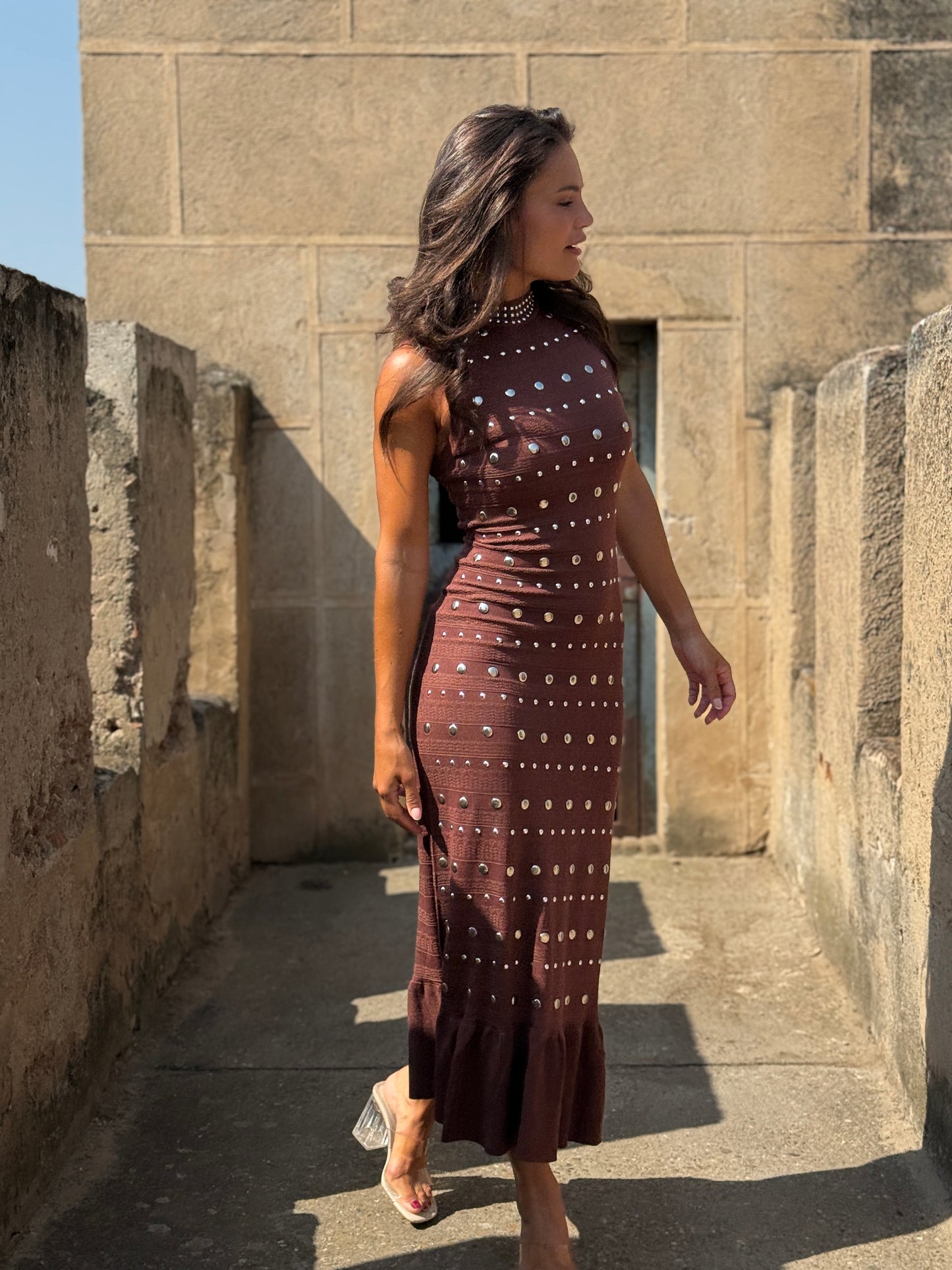 VESTIDO SAORI BROWN