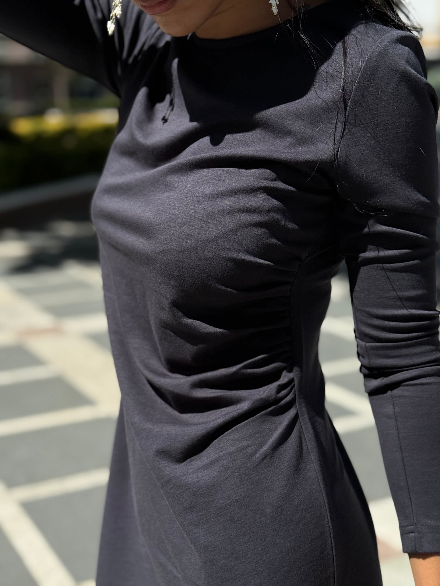 VESTIDO DRAPEADO GREY