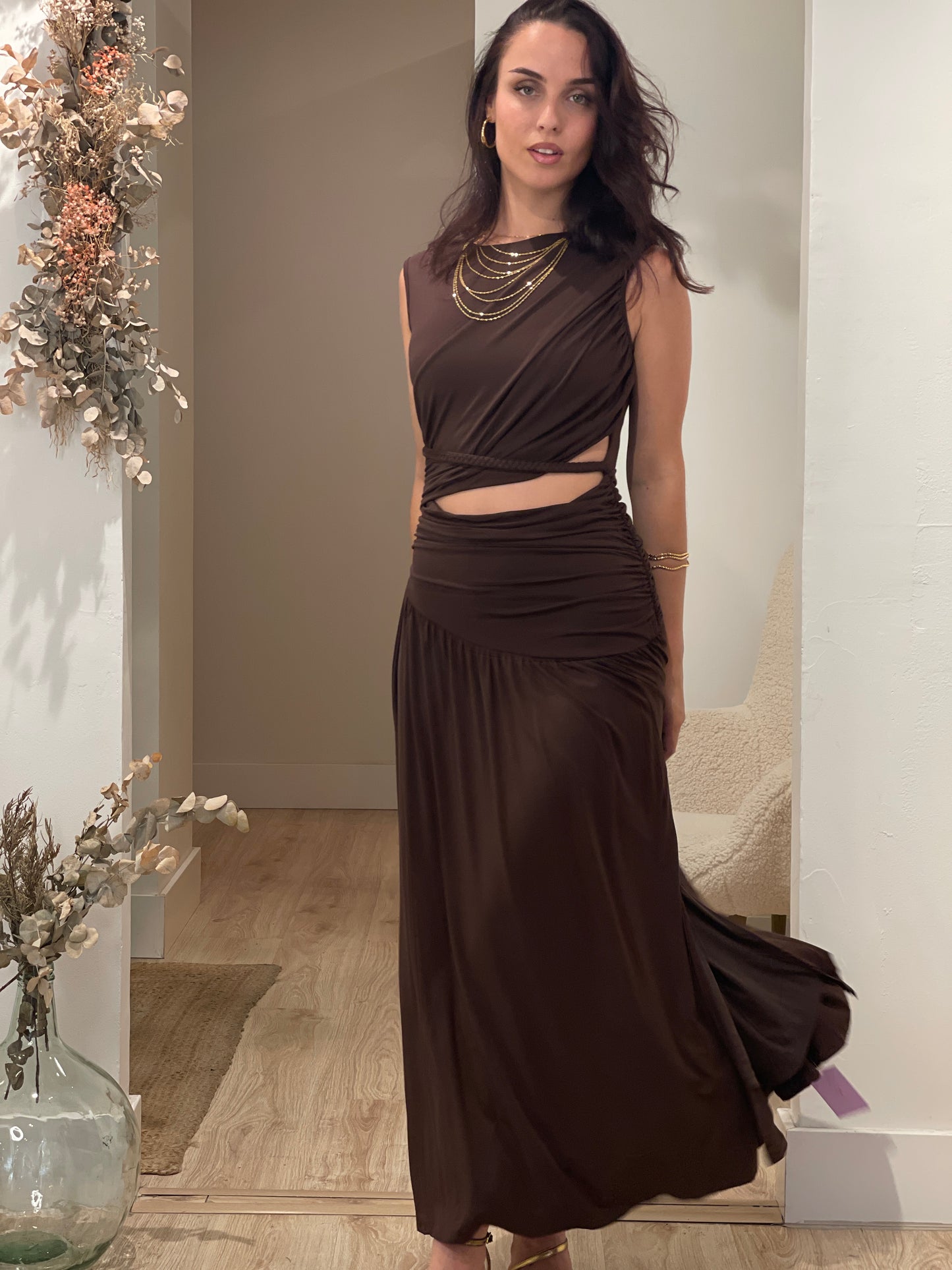 VESTIDO ARTEMISA BROWN