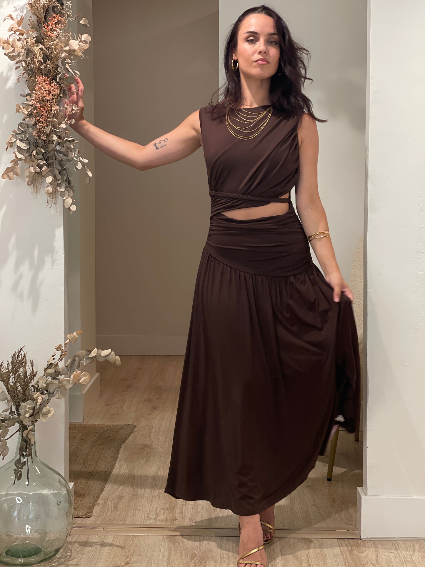 VESTIDO ARTEMISA BROWN