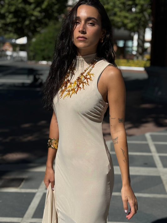 VESTIDO SICILIA BEIGE