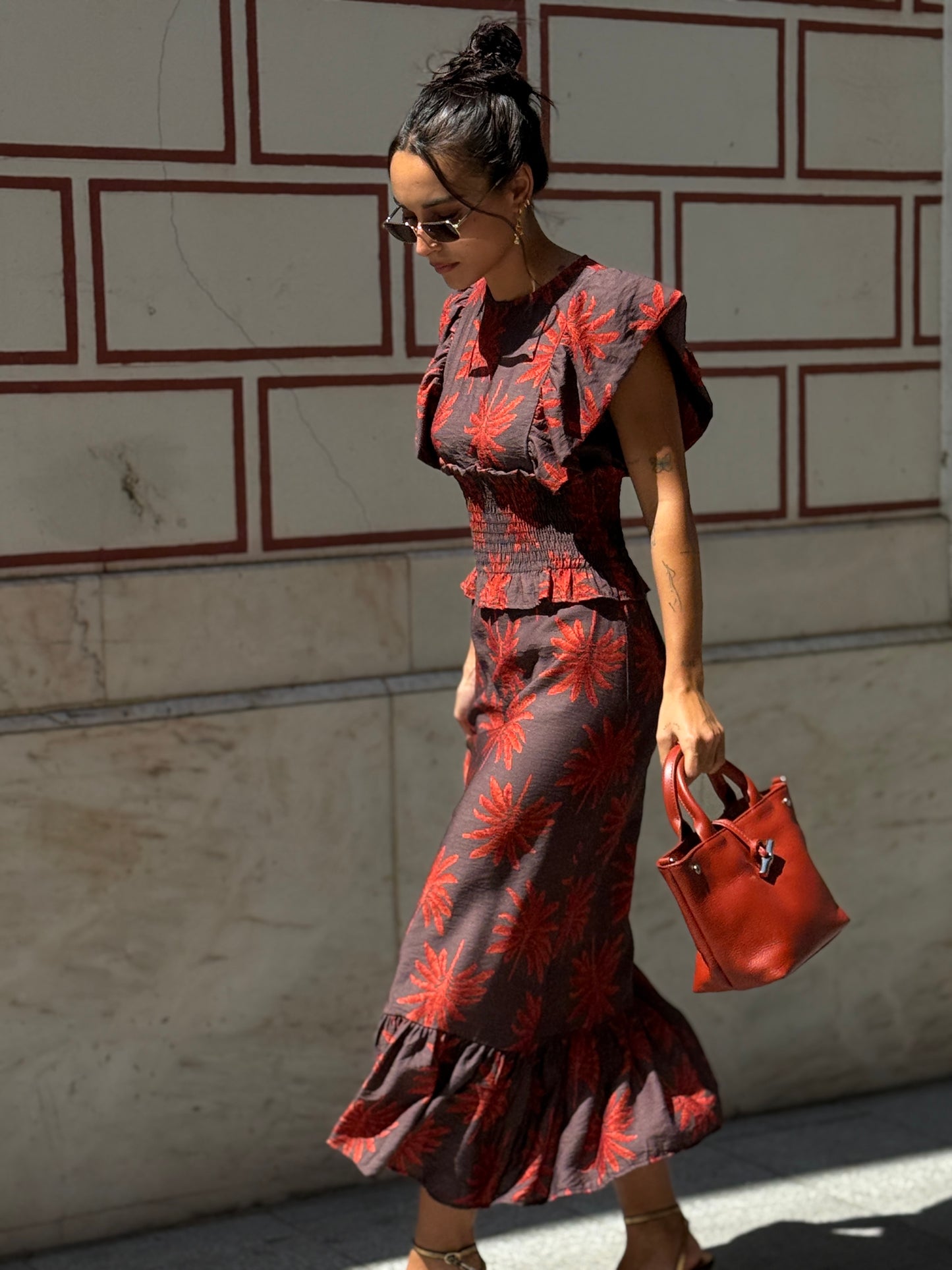 VESTIDO PALMERAS BROWN