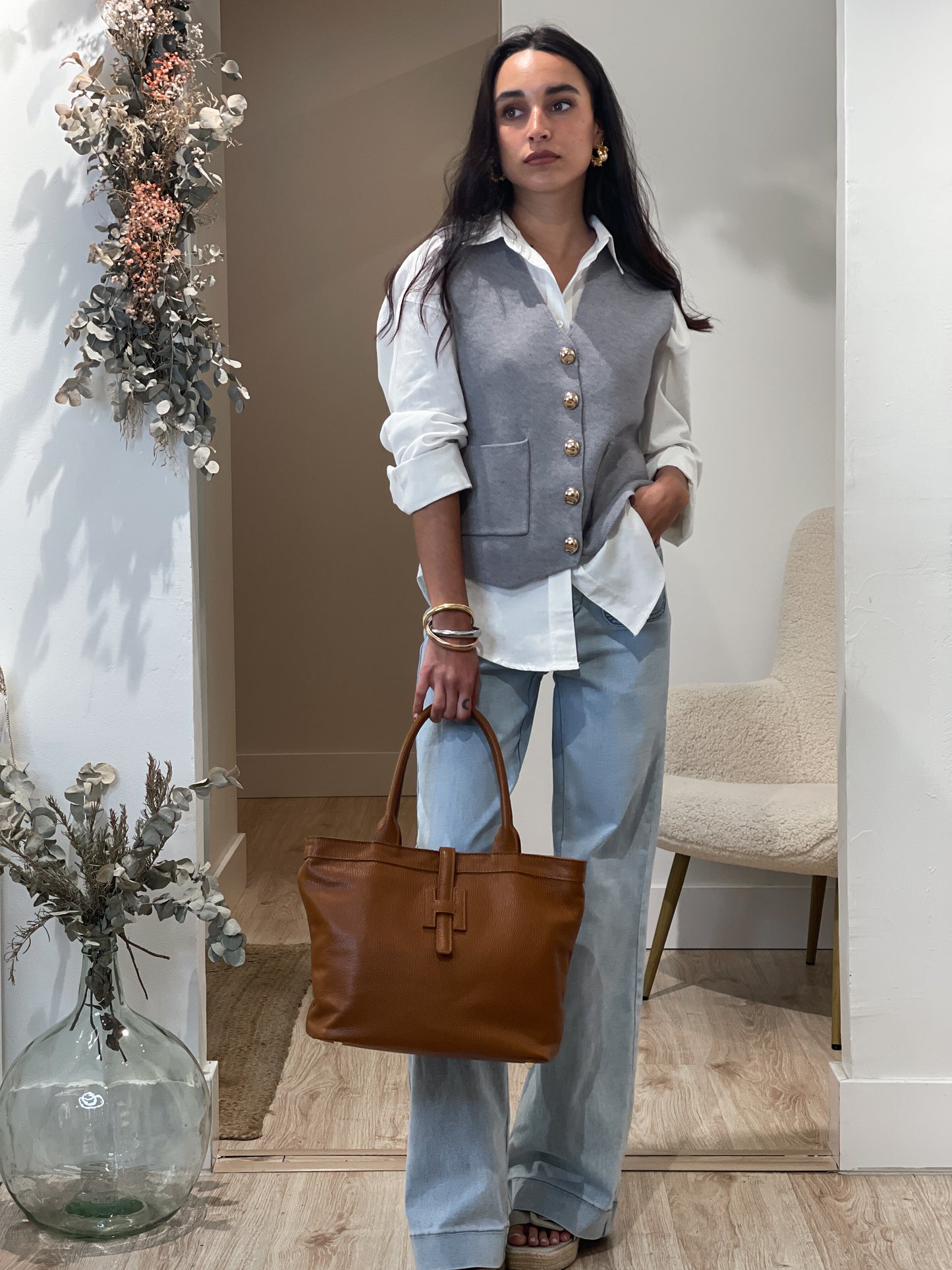 CHALECO TELMA GREY