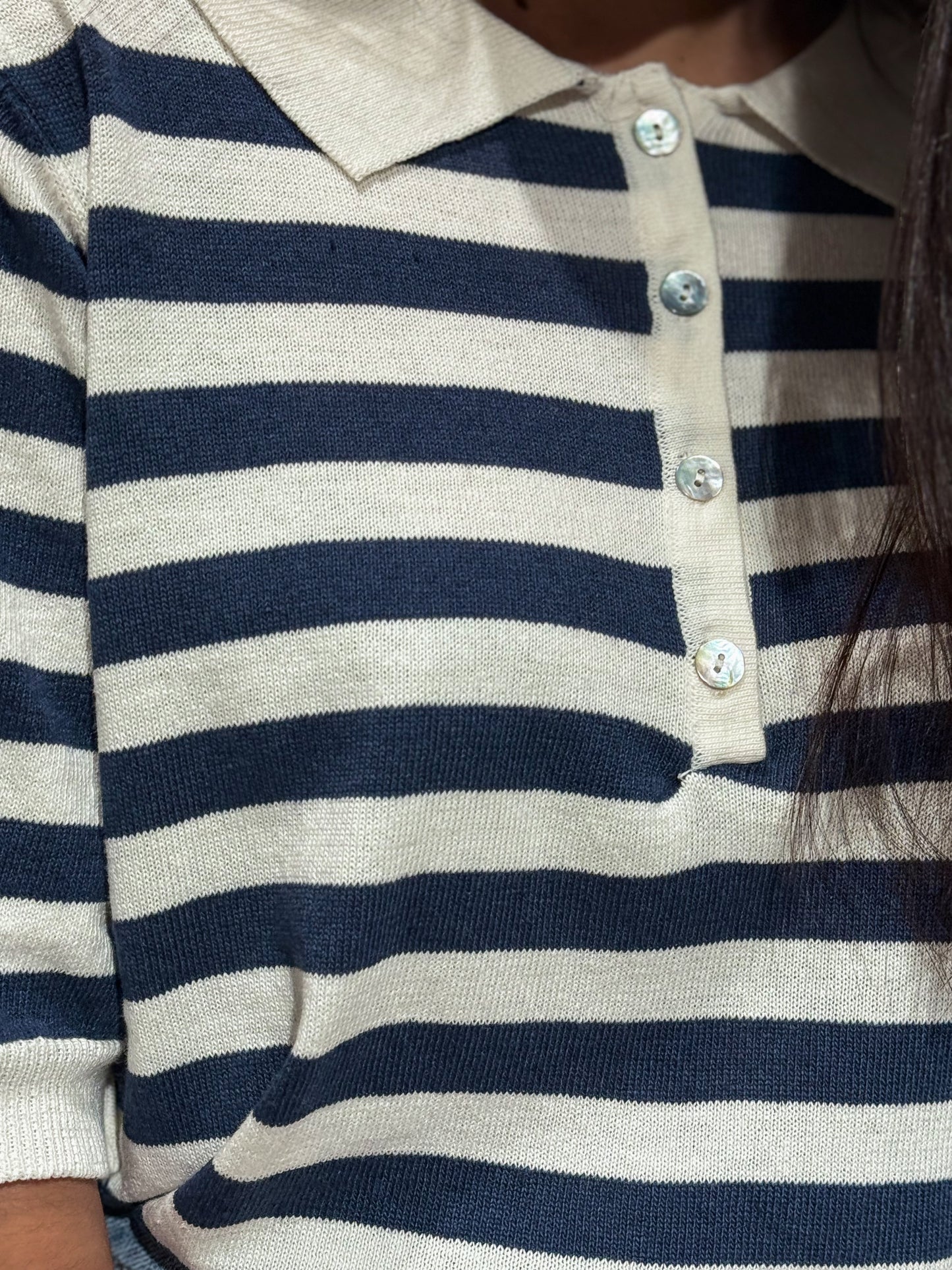 POLO LISTAS DARK BLUE