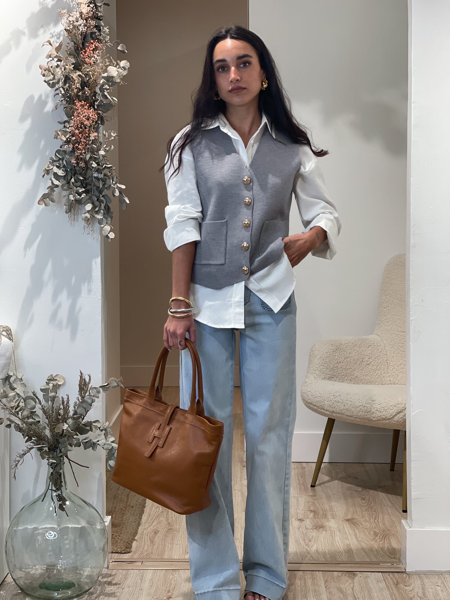 CHALECO TELMA GREY