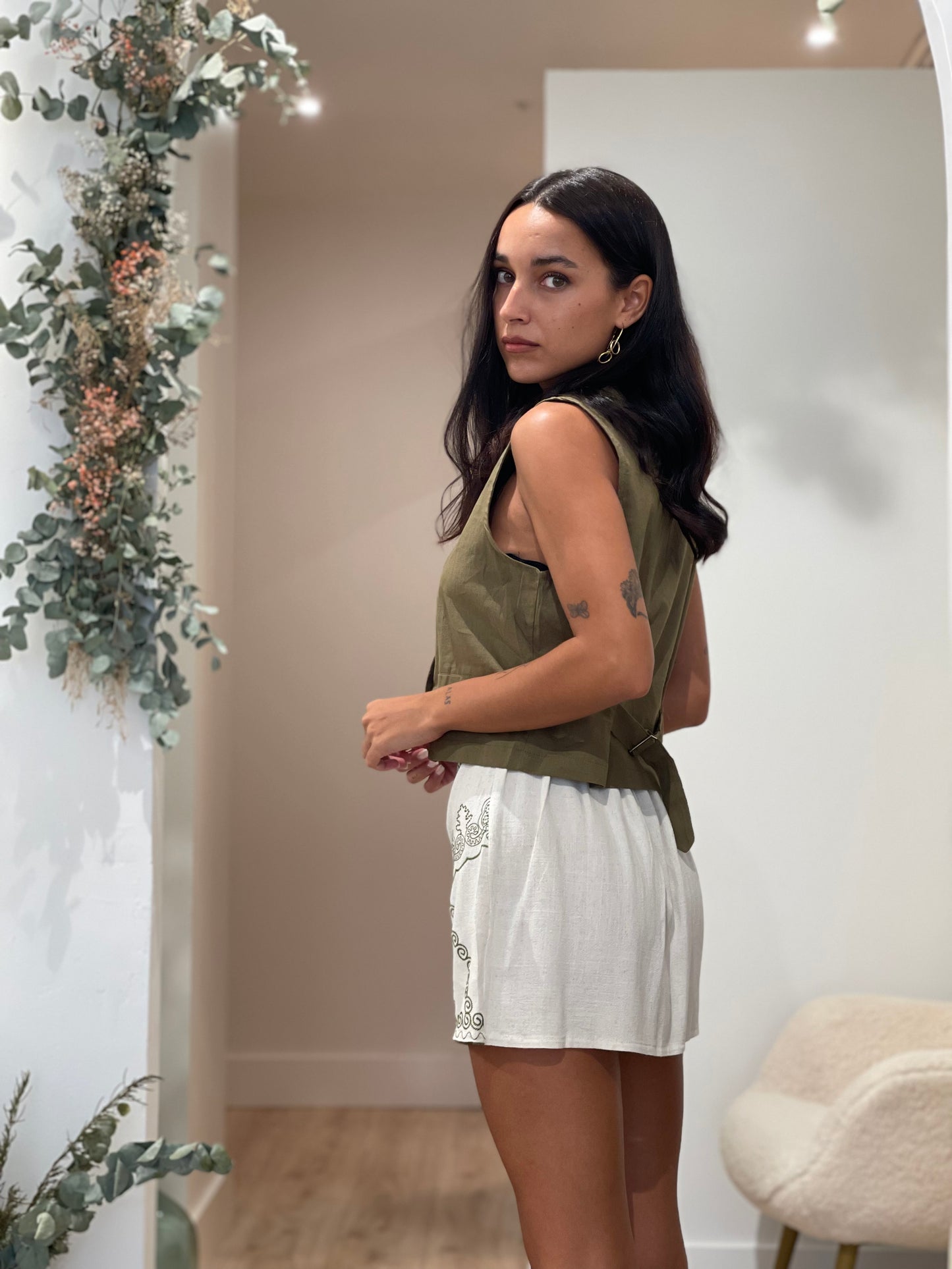 MINIFALDA ETNICA GREEN
