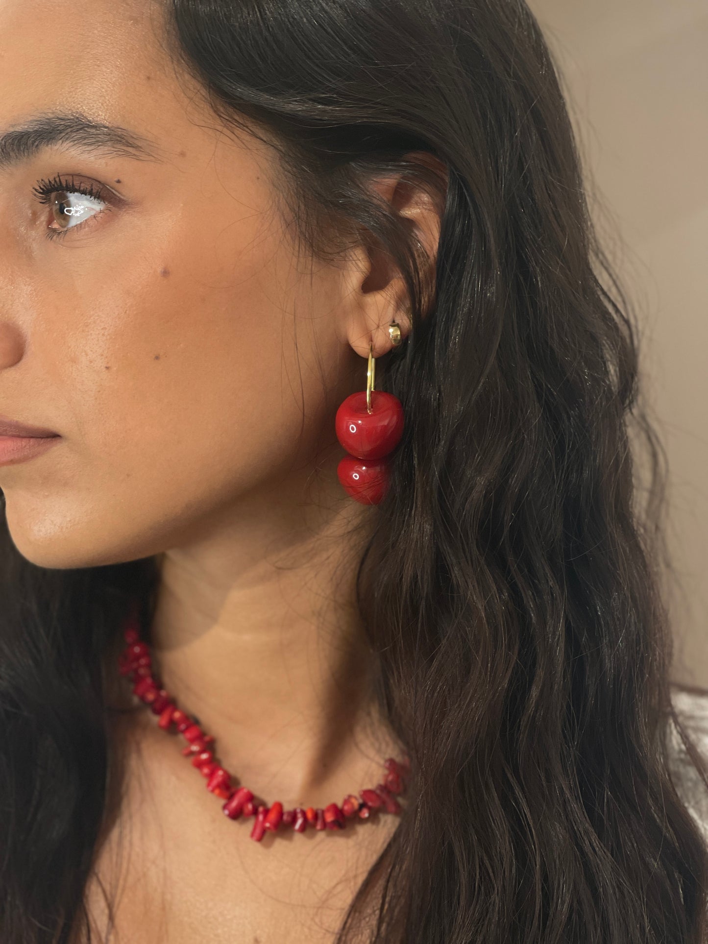 PENDIENTES CEREZAS