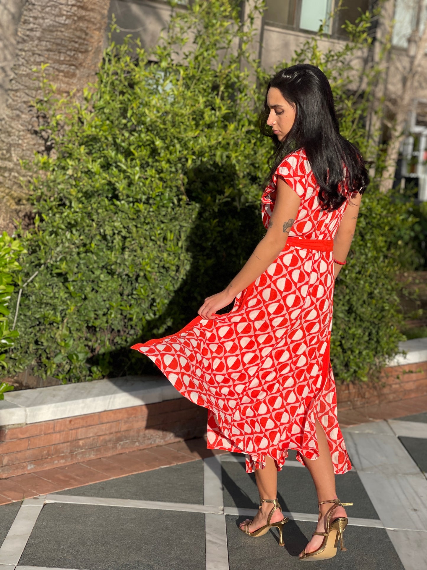 VESTIDO ESTAMPADO GEOMETRICO