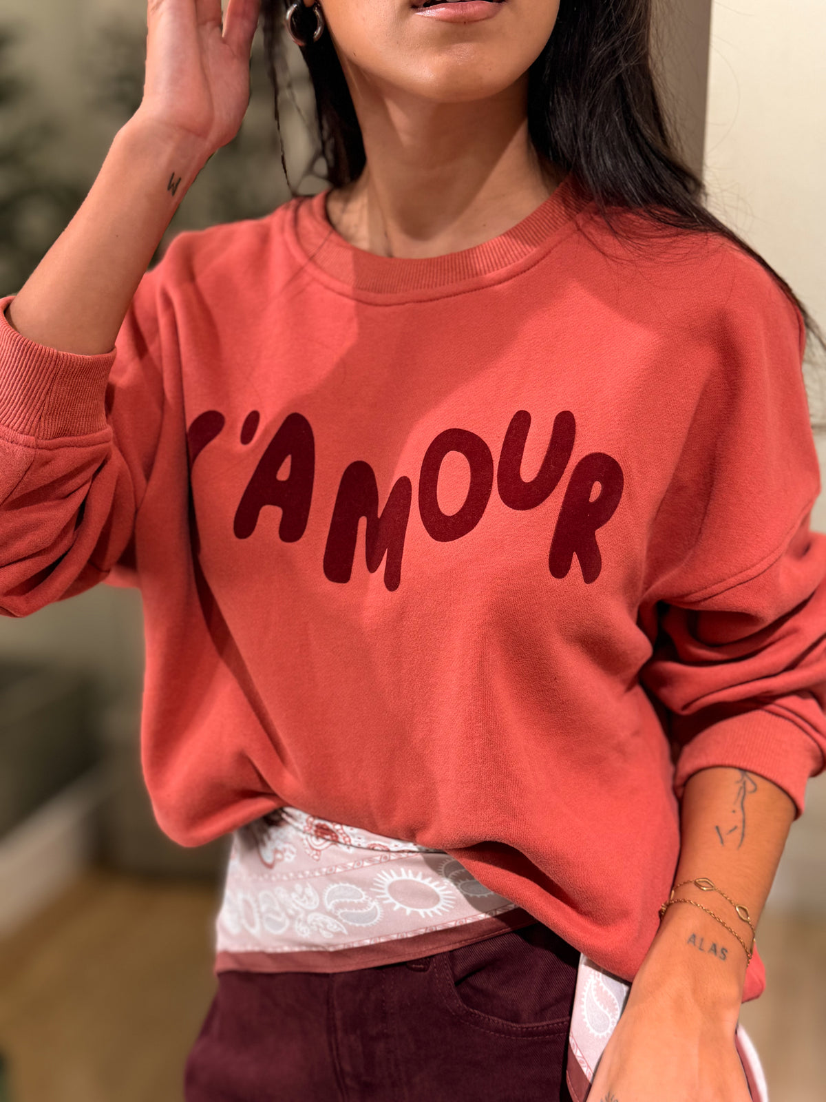 SUDADERA L´AMOUR TERRACOTA