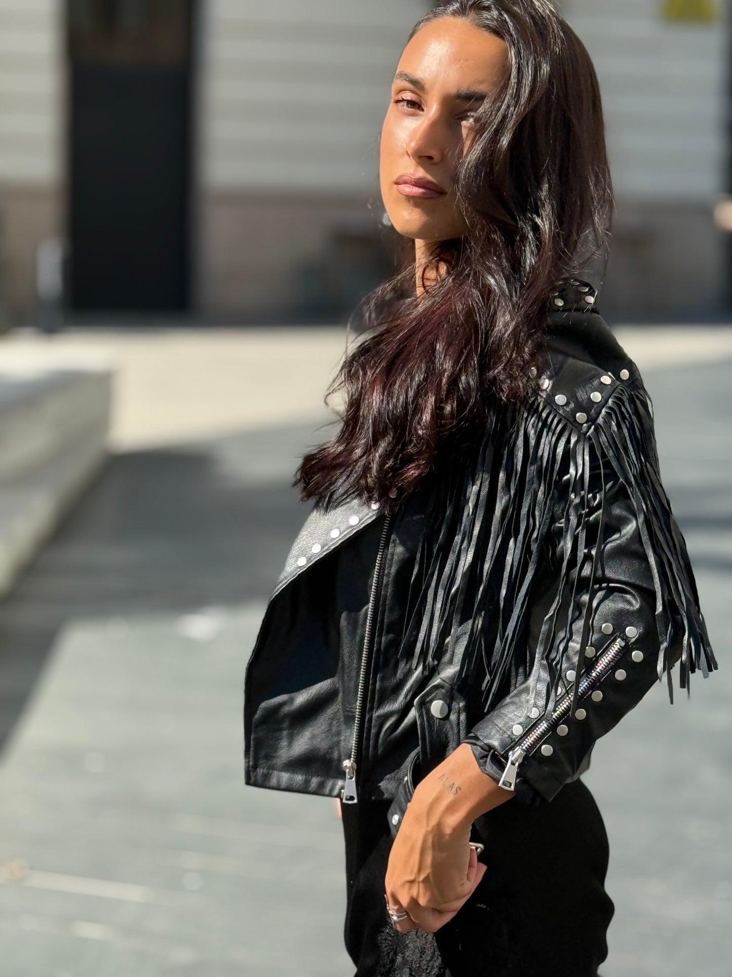 BIKER TACHAS BLACK
