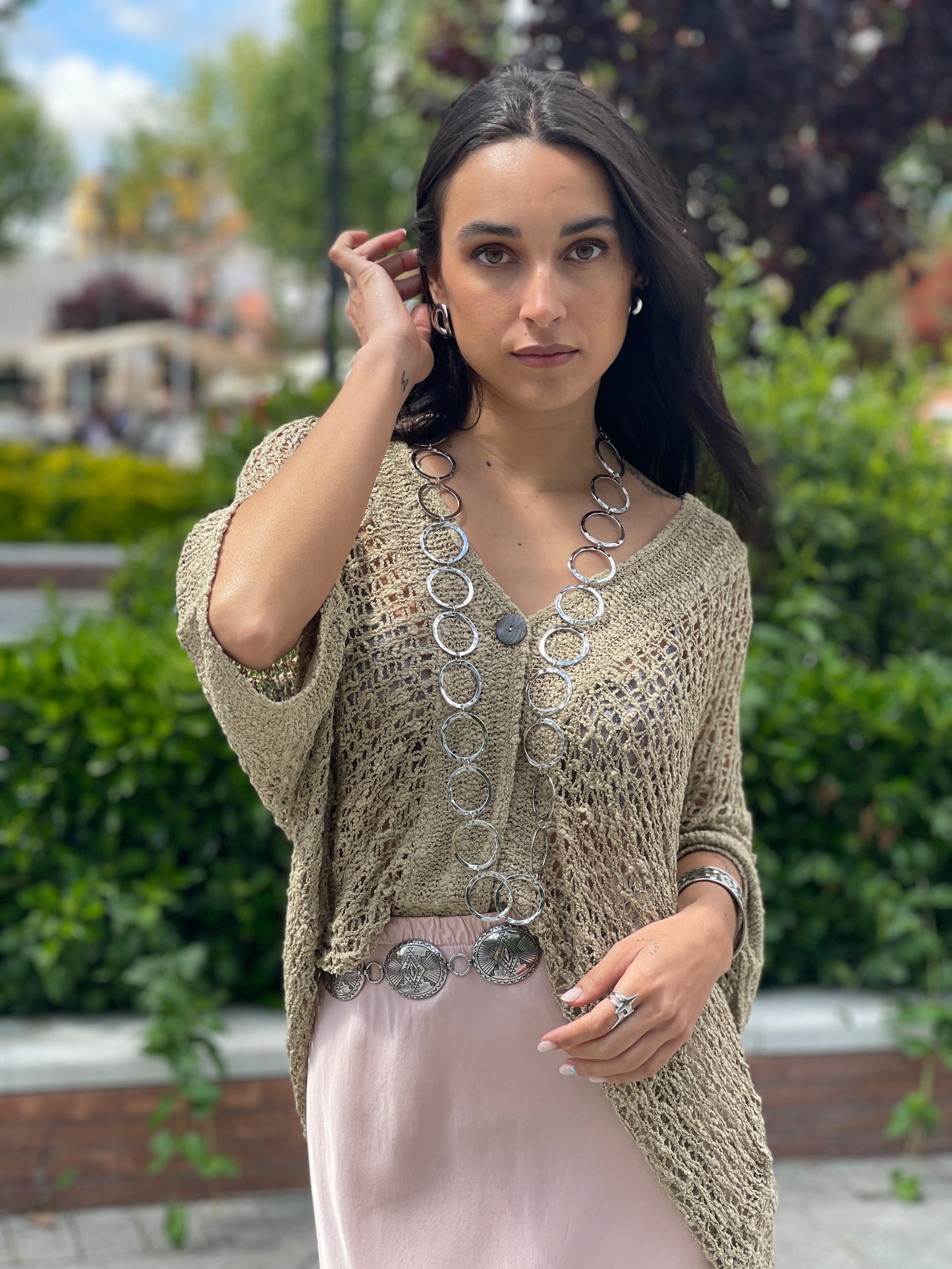 CARDIGAN HILO OLIVA