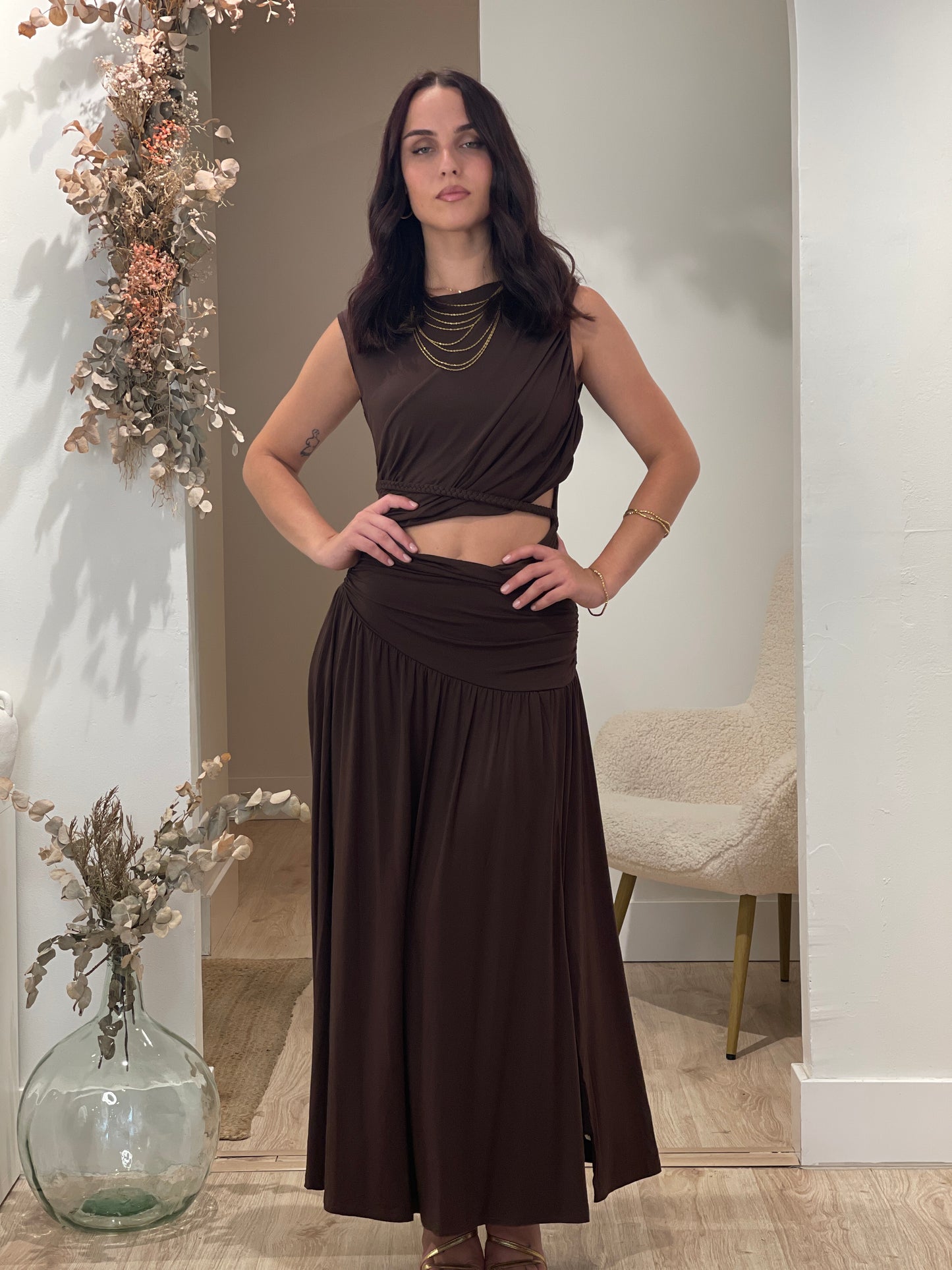 VESTIDO ARTEMISA BROWN