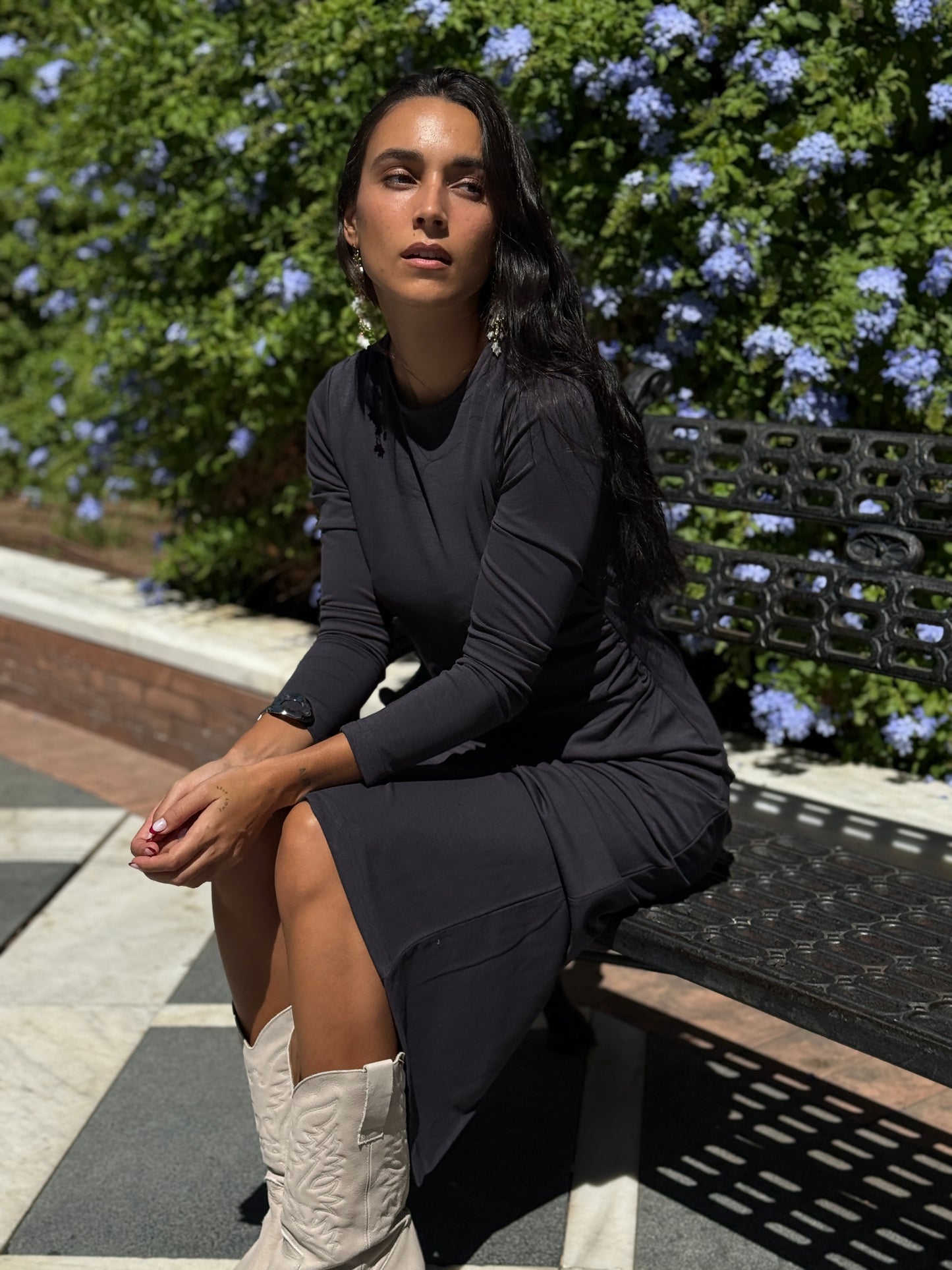 VESTIDO DRAPEADO GREY