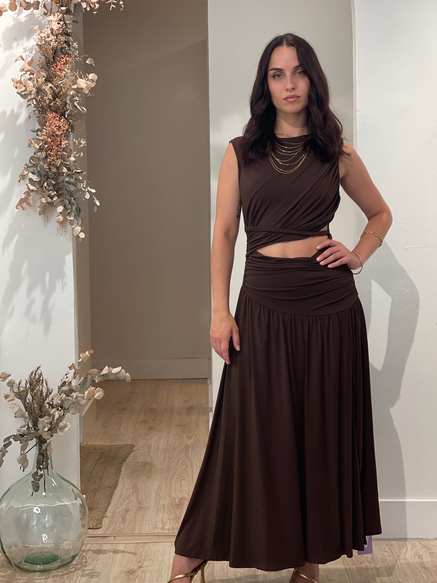 VESTIDO ARTEMISA BROWN