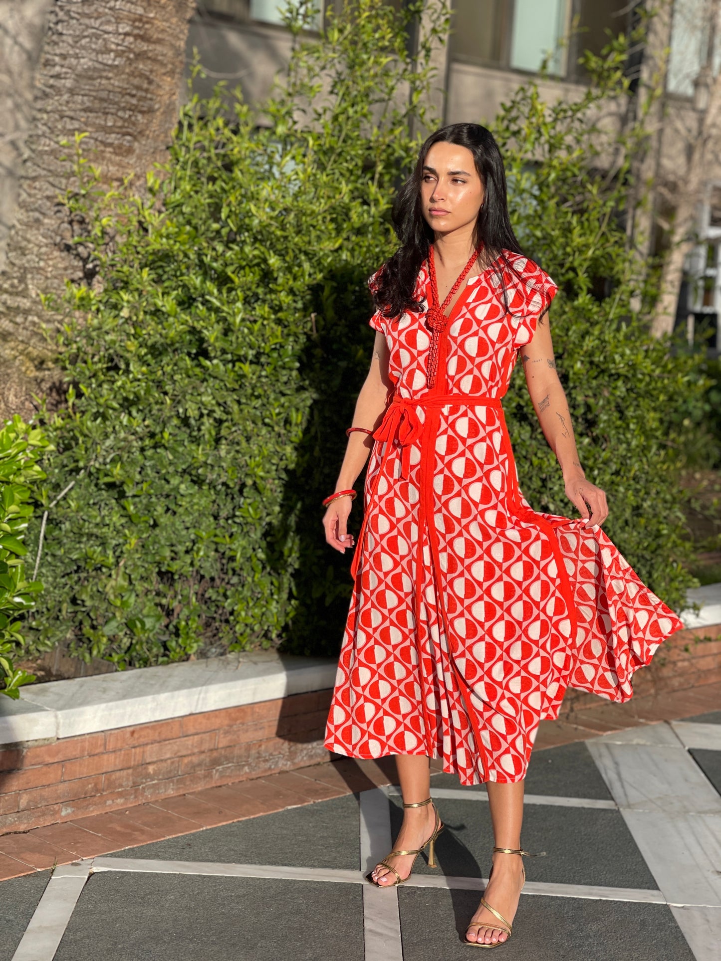 VESTIDO ESTAMPADO GEOMETRICO