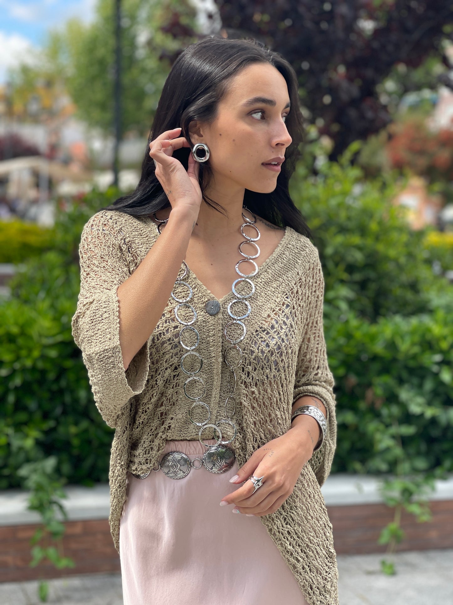 CARDIGAN HILO OLIVA