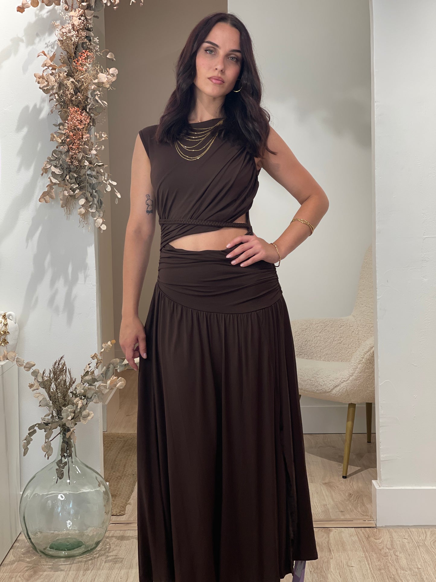 VESTIDO ARTEMISA BROWN