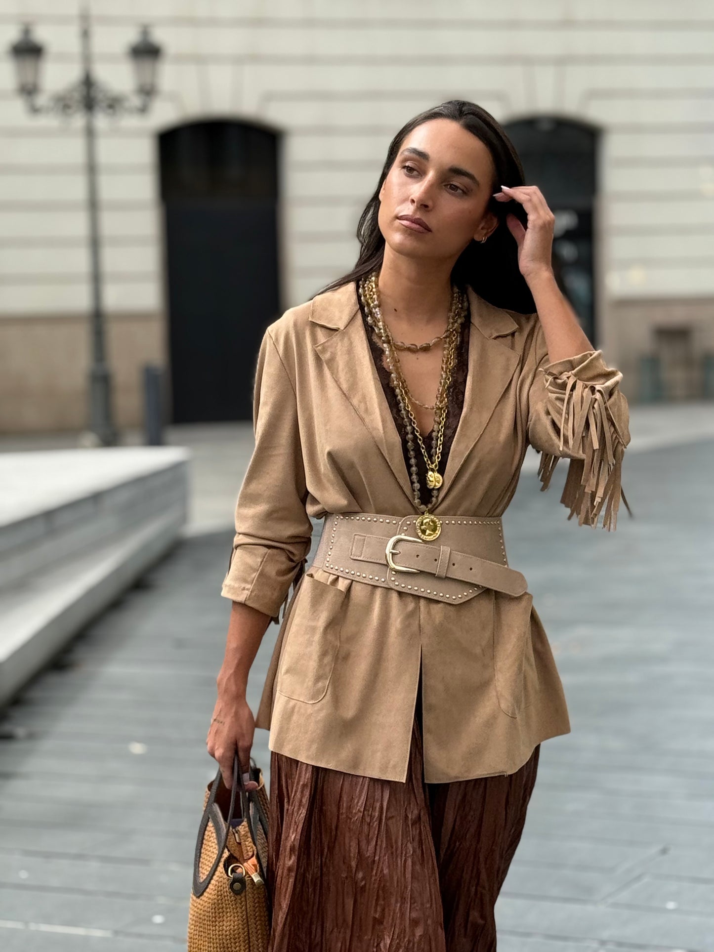 CHAQUETA ANTE FLECOS