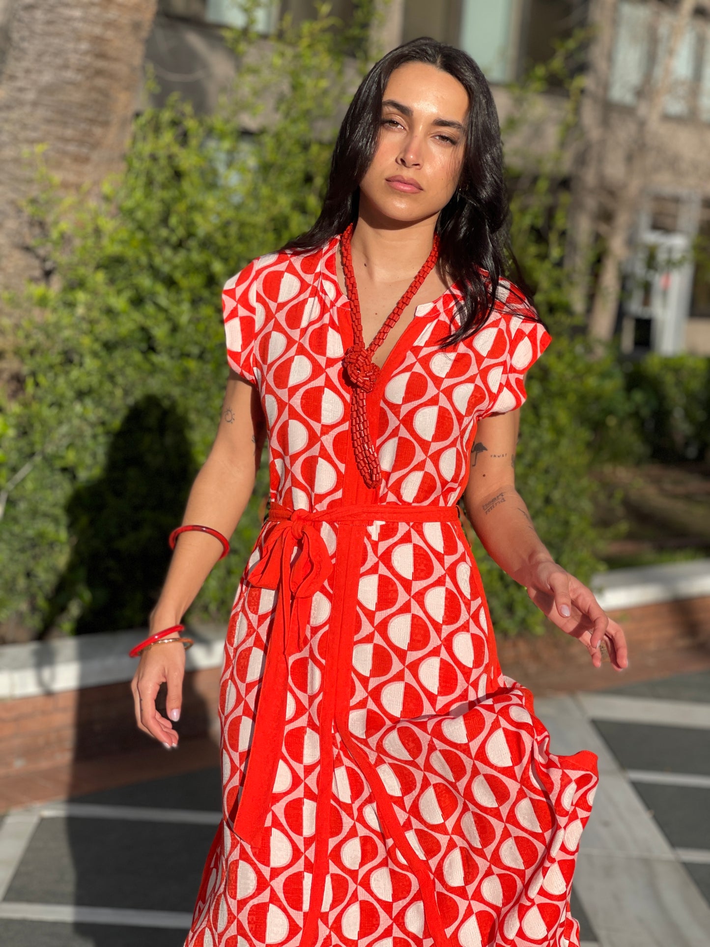 VESTIDO ESTAMPADO GEOMETRICO