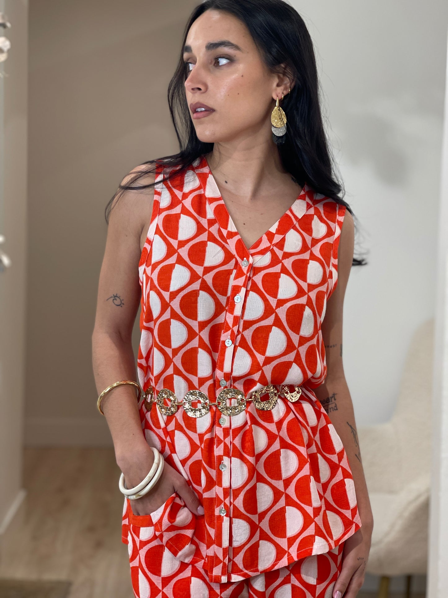 TOP ESTAMPADO GEOMETRICO
