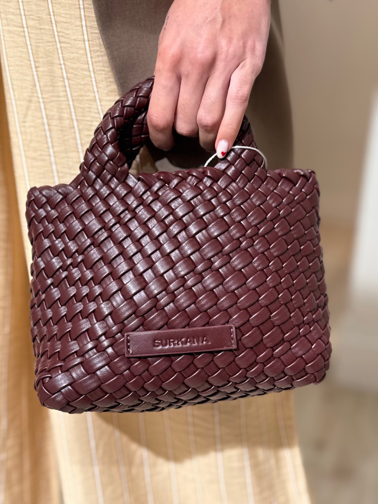 BOLSO TRENZADO BROWN