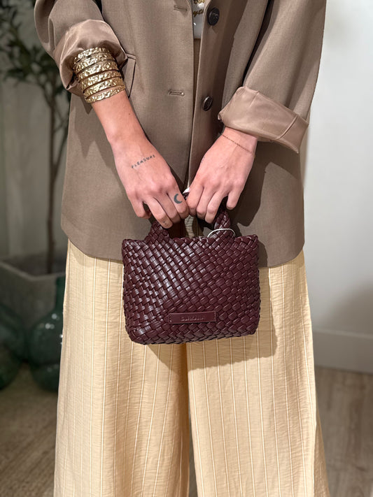 BOLSO TRENZADO BROWN
