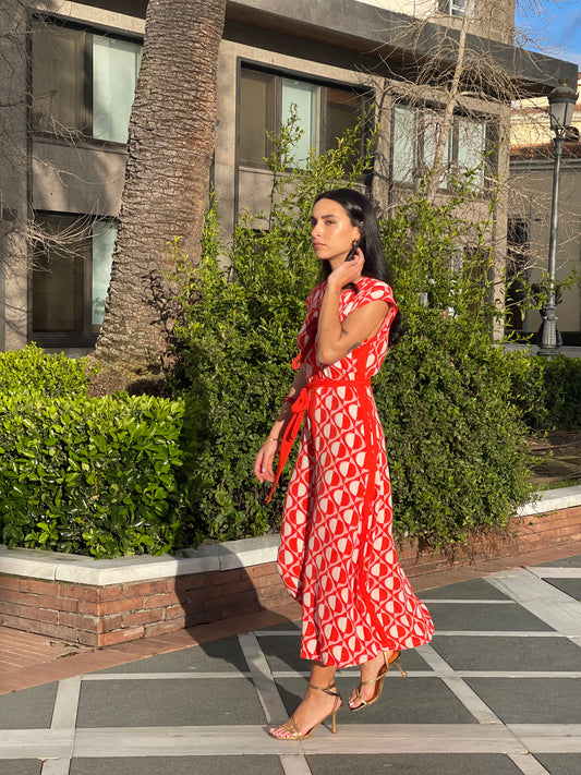 VESTIDO ESTAMPADO GEOMETRICO