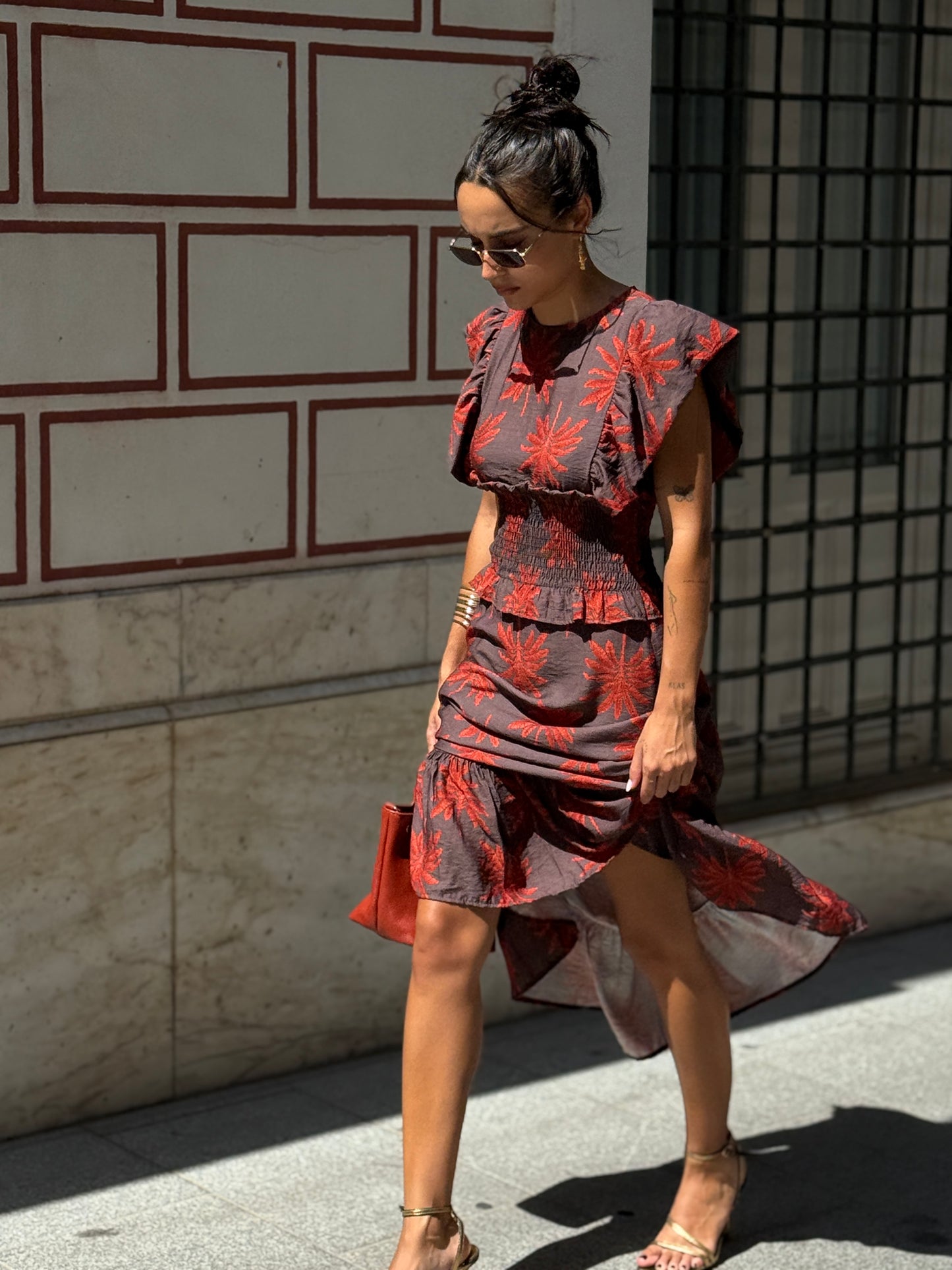 VESTIDO PALMERAS BROWN