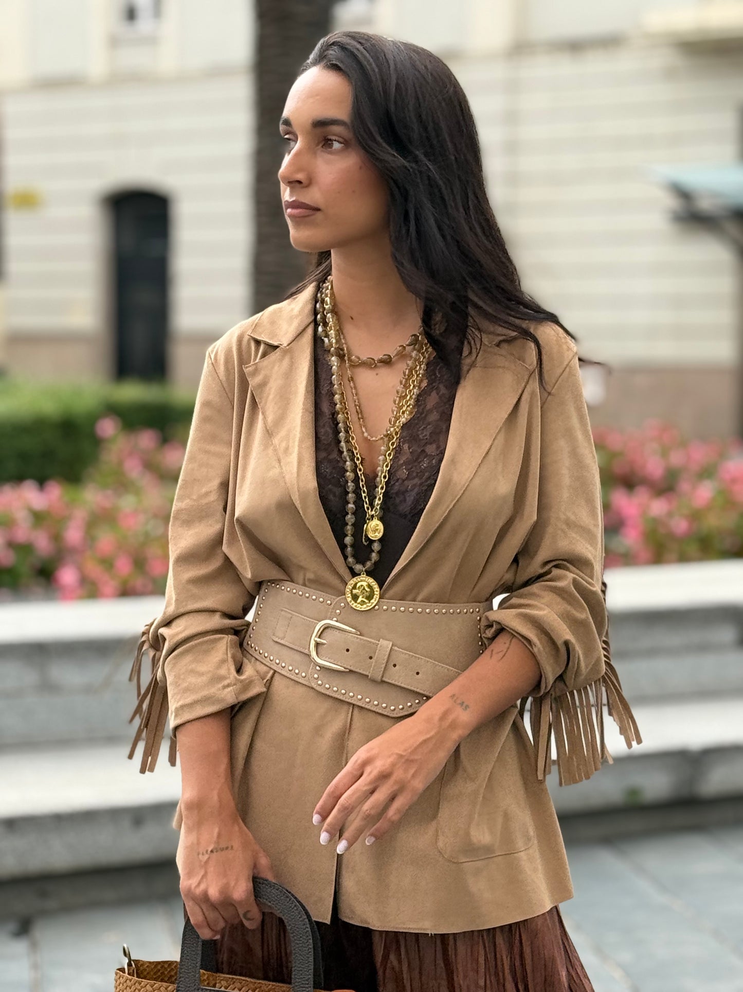CHAQUETA ANTE FLECOS