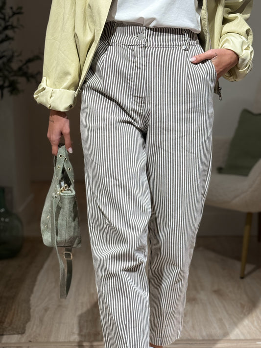 PANTALON LISTAS BROWN