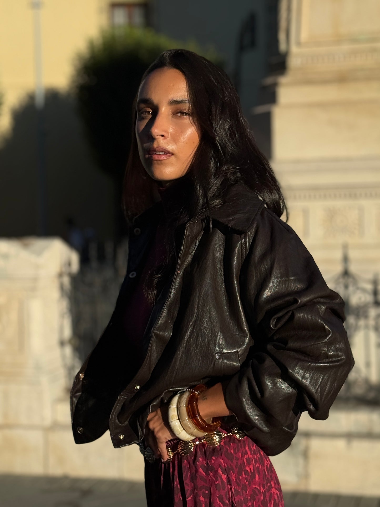 CHAQUETA POLIPIEL BROWN