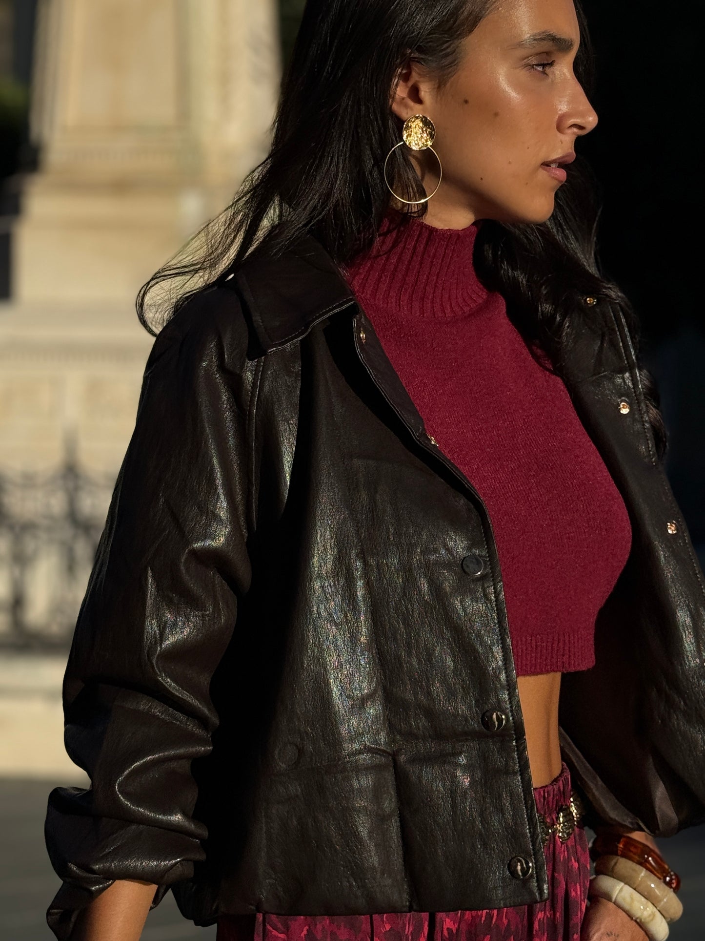 CHAQUETA POLIPIEL BROWN