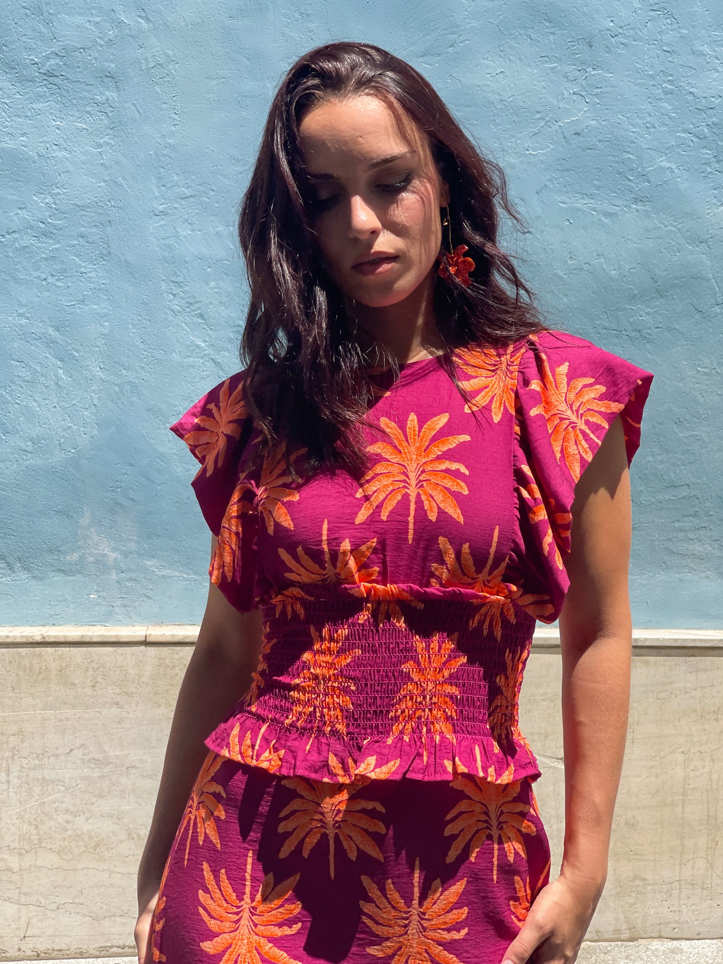 VESTIDO PALMERAS ORANGE