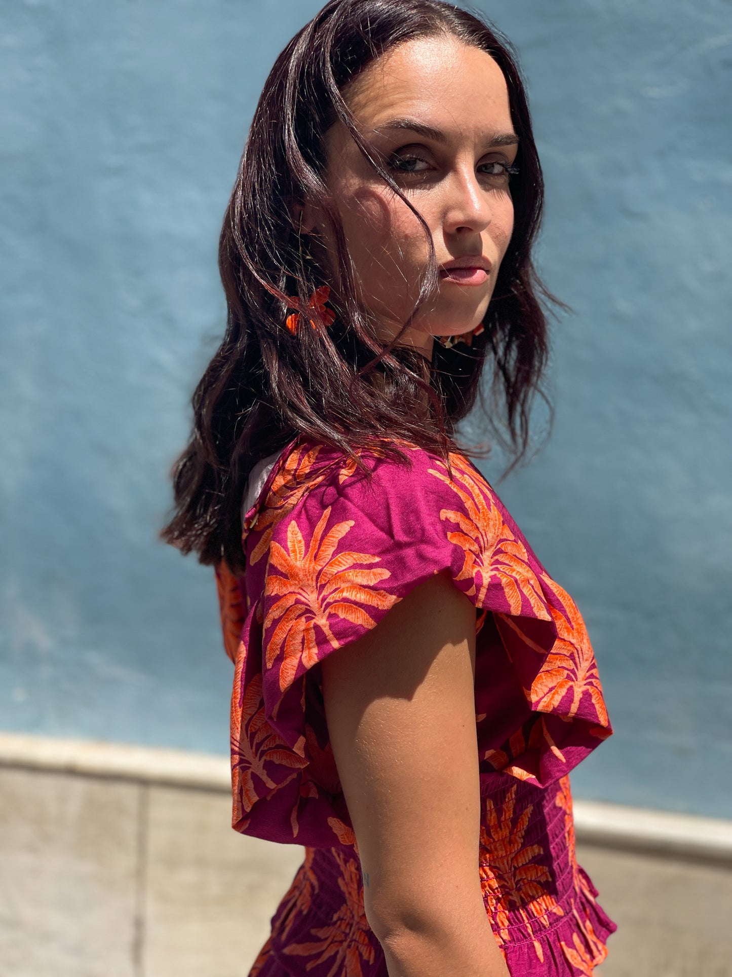 VESTIDO PALMERAS ORANGE