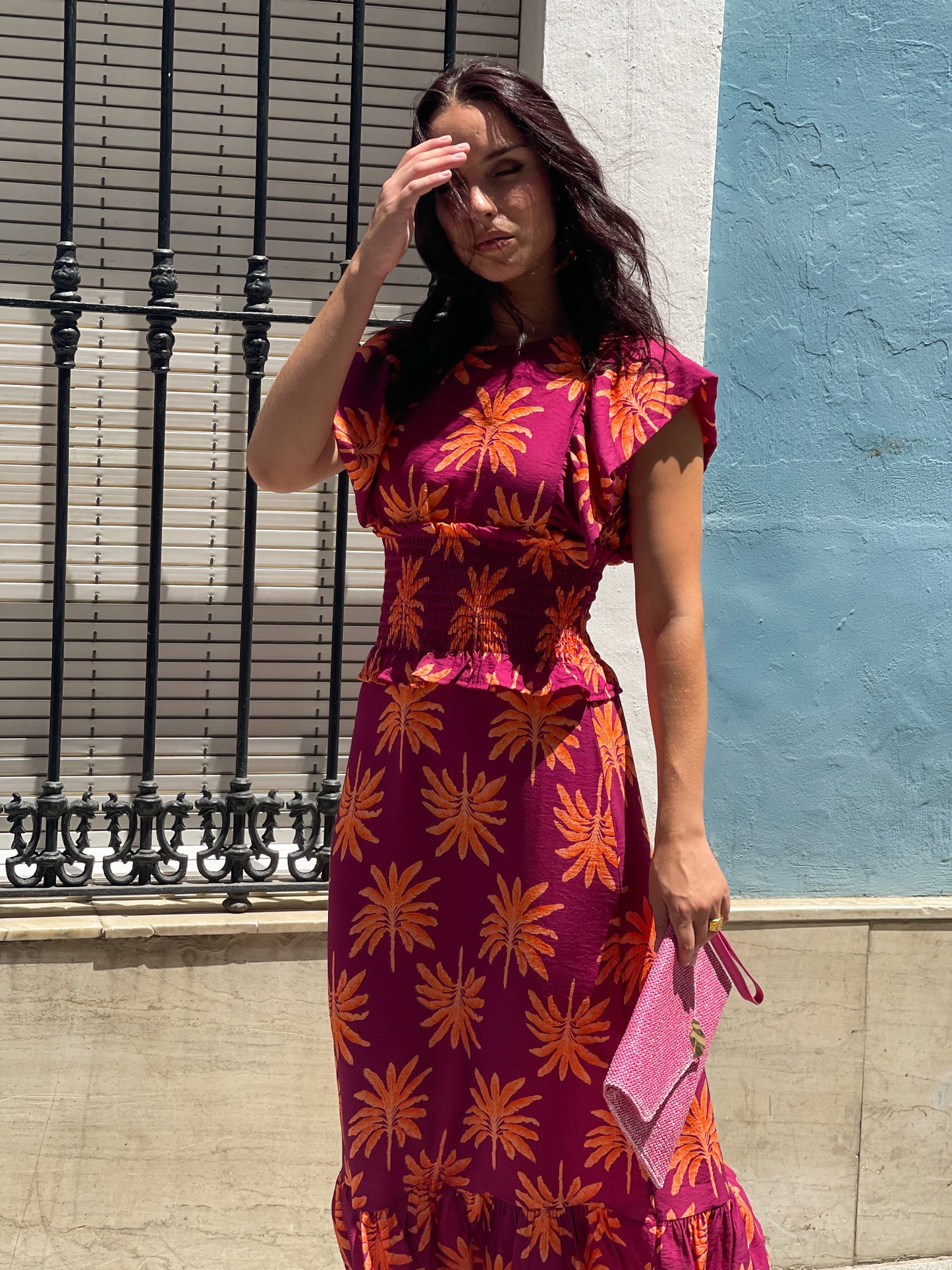 VESTIDO PALMERAS ORANGE