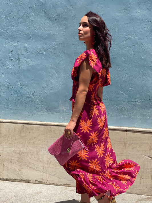 VESTIDO PALMERAS ORANGE