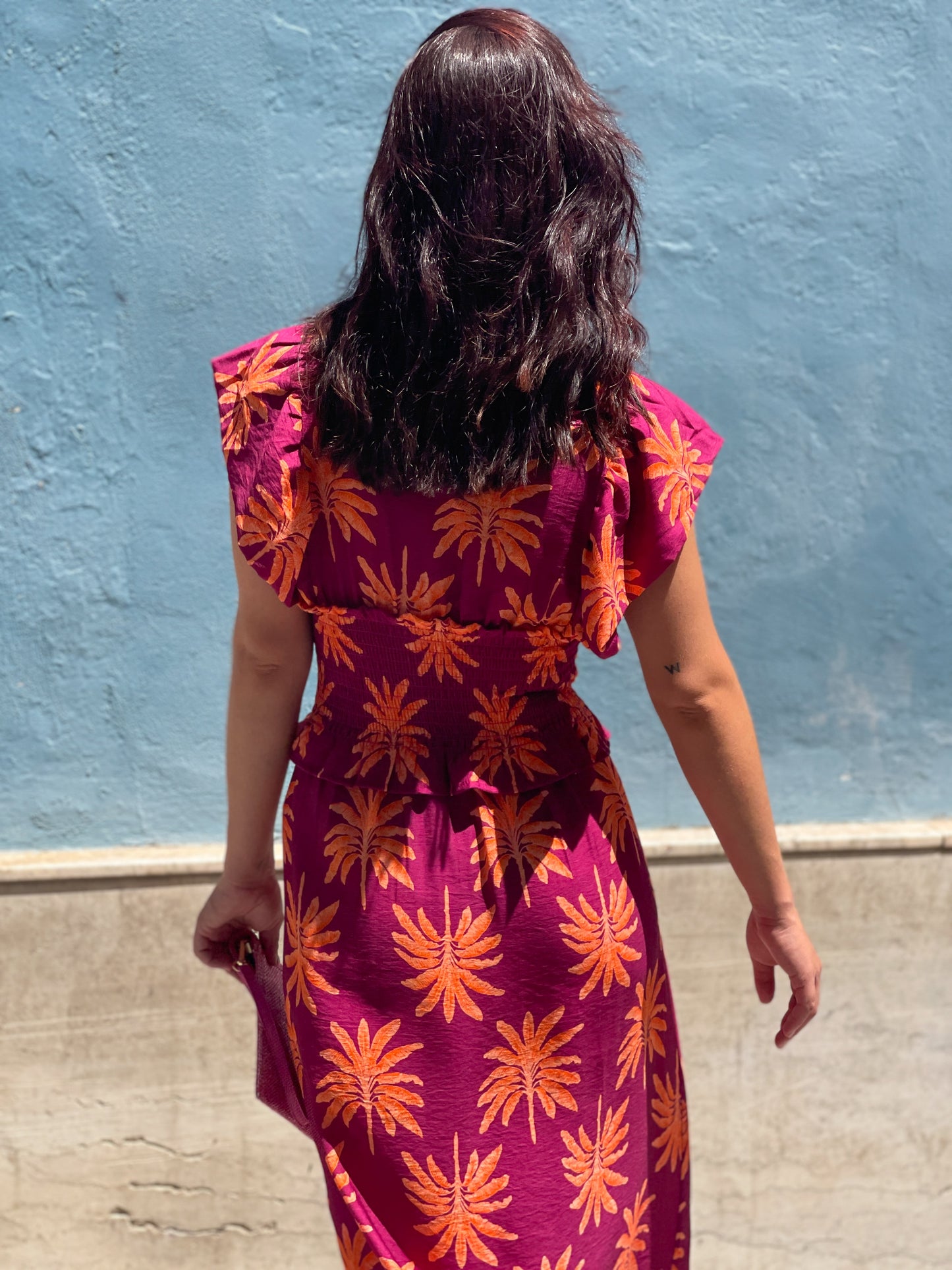 VESTIDO PALMERAS ORANGE