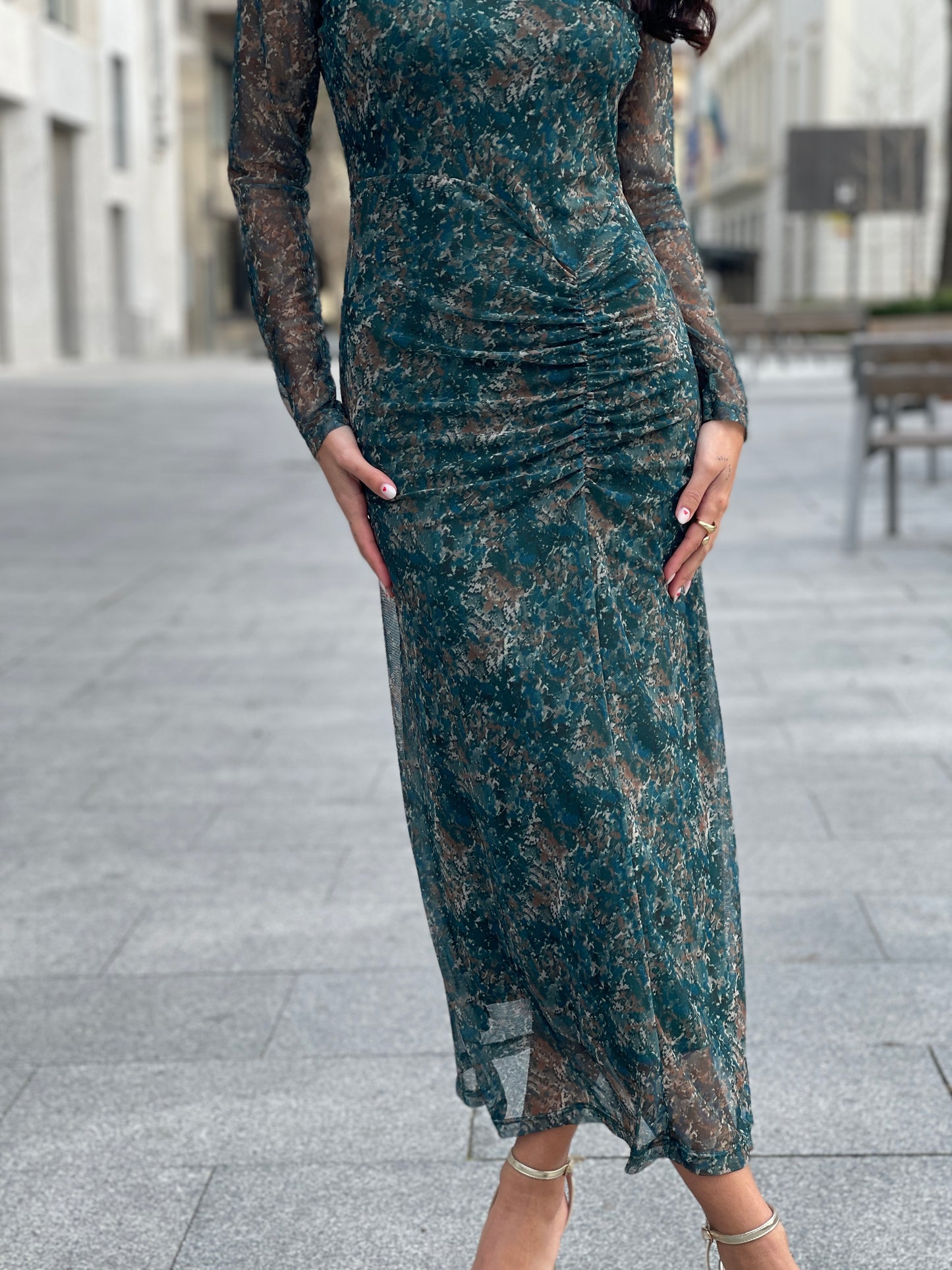 VESTIDO FLORES GREEN