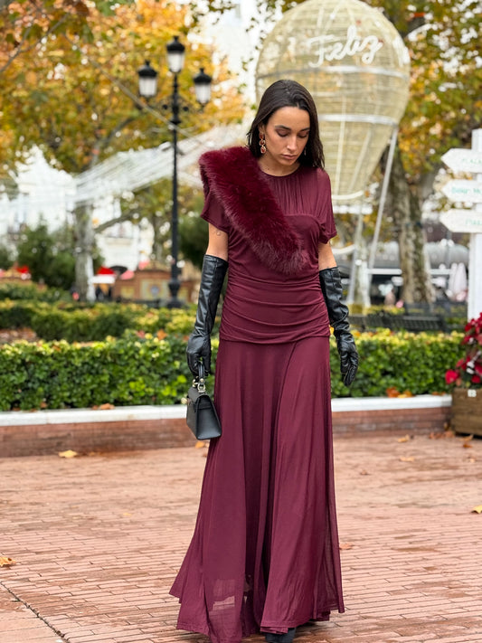 VESTIDO BENEDETTA BURDEOS