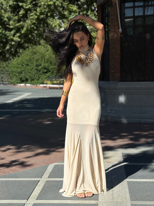 VESTIDO SICILIA BEIGE