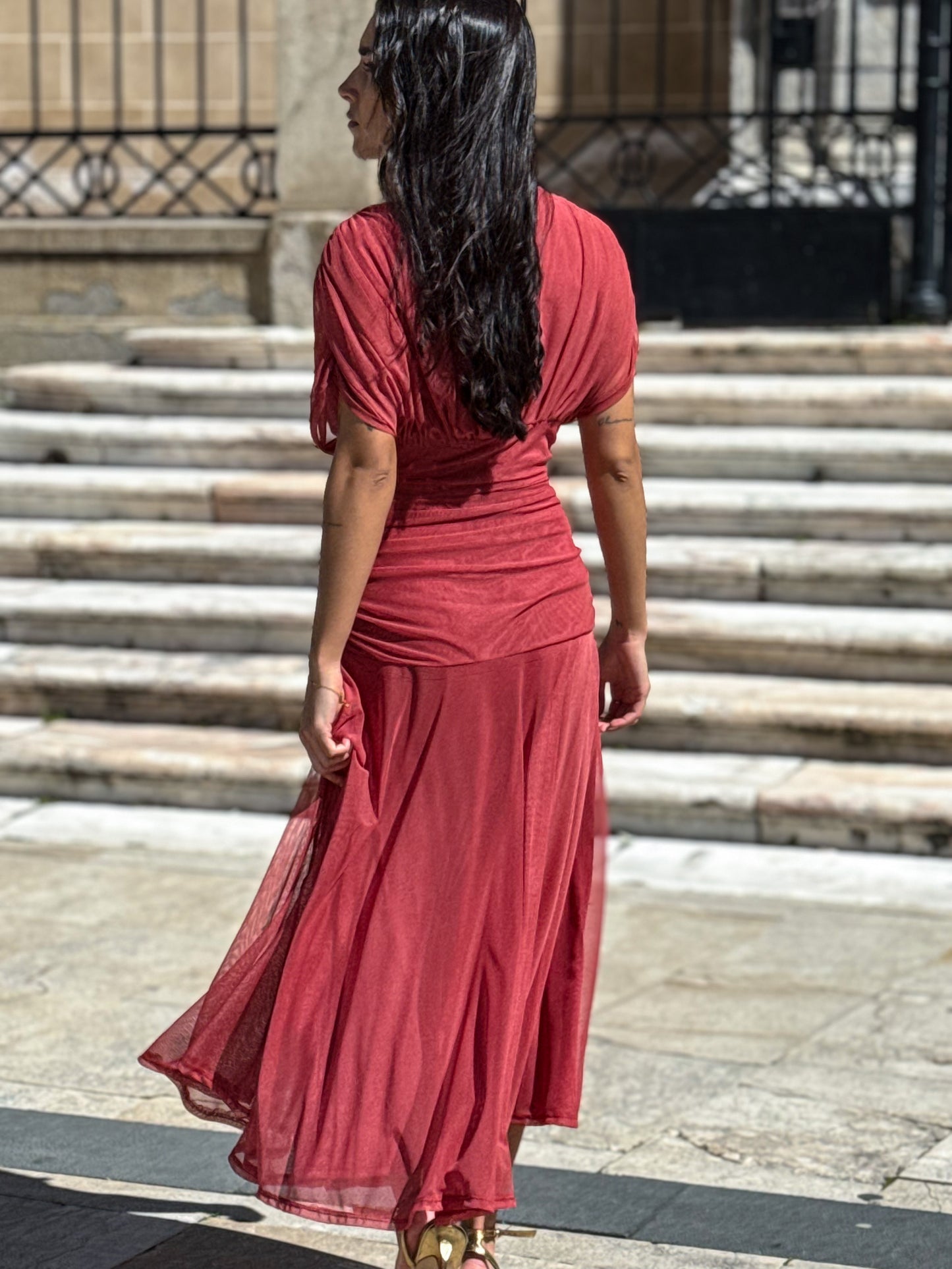 VESTIDO CHIARA TERRACOTA