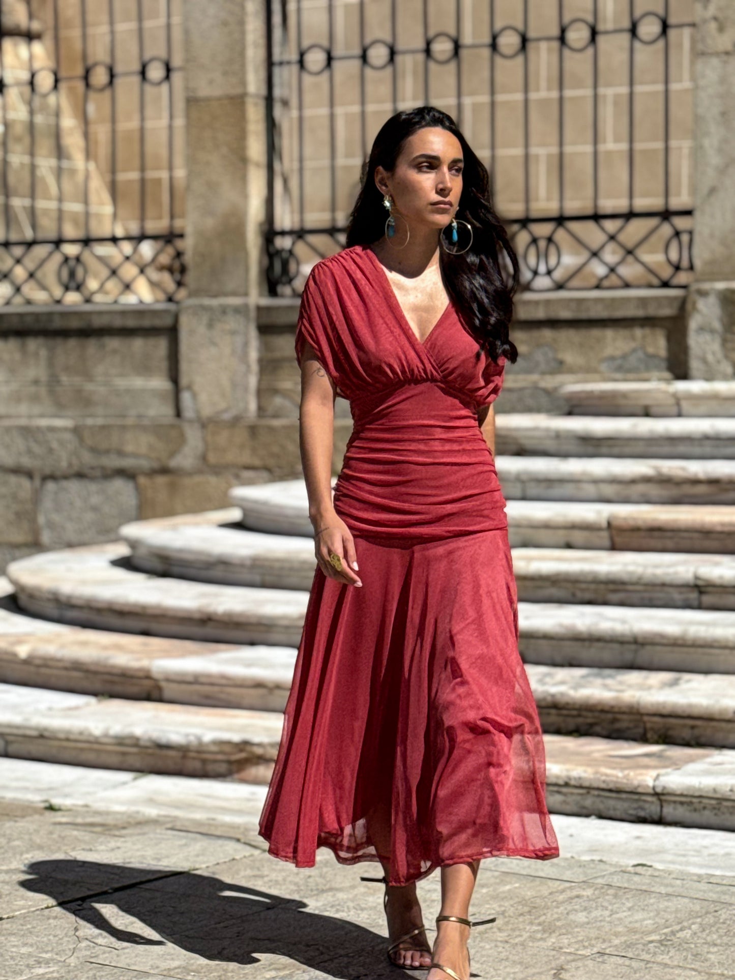 VESTIDO CHIARA TERRACOTA